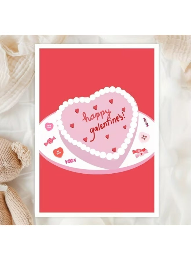 Kandid Cute Valentine's Card 1pc Trendy Galentine's Day (Galentine) - Image 1
